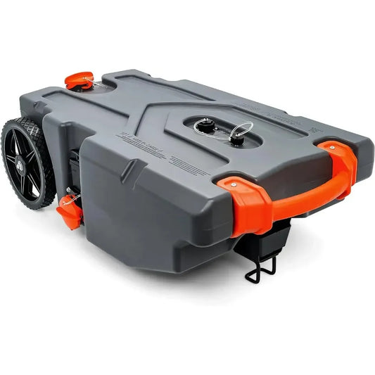 36-Gallon Camper / RV Portable Waste Tank - Features Heavy-Duty Wheels & Built-In Gate Valve