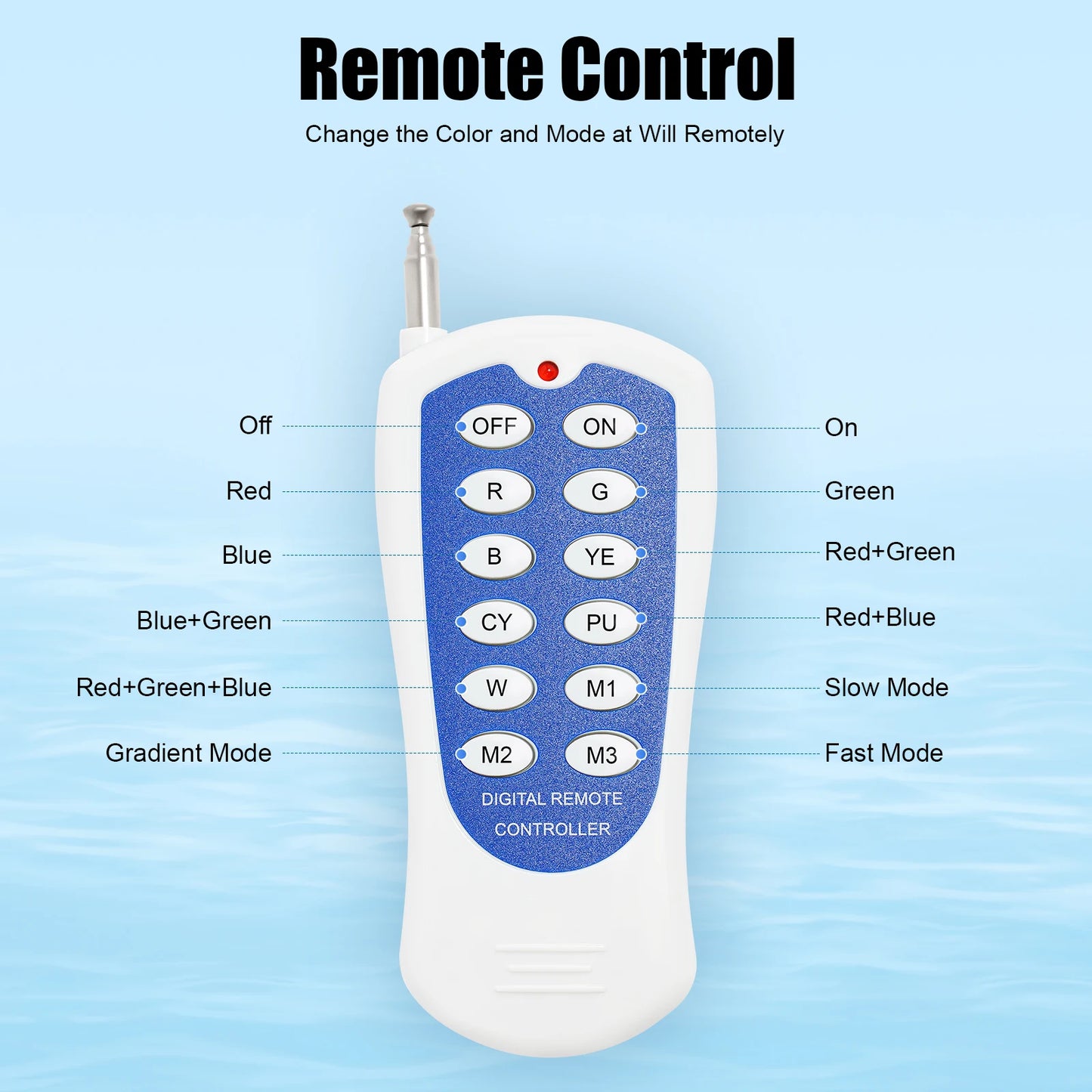 Underwater Light swimming Lamp Waterproof Fountain Lighting 7 Color Changing