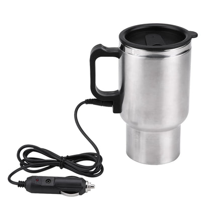 Electric Coffee Mug Water Kettle 12V  Stainless Steel Travel Heating Car Cup Mug