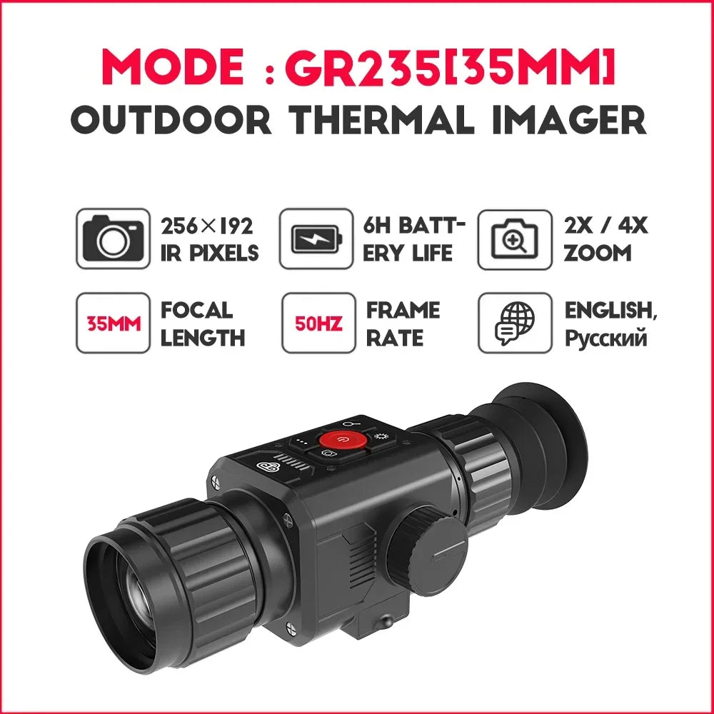 Thermal Imager Infrared Night Vision Aiming for Hunting Outdoor Adjustable Focus Infrared Thermal Camera Scope Riflescope