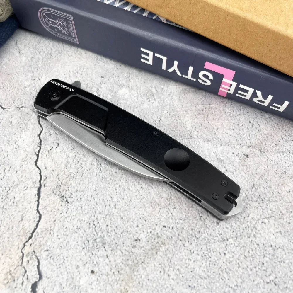 Outdoor Camping  Pocket Knife Steel Blade  Aluminum Handle Tactical Hunting Knife Wilderness Survival Knife