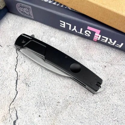 Outdoor Camping  Pocket Knife Steel Blade  Aluminum Handle Tactical Hunting Knife Wilderness Survival Knife