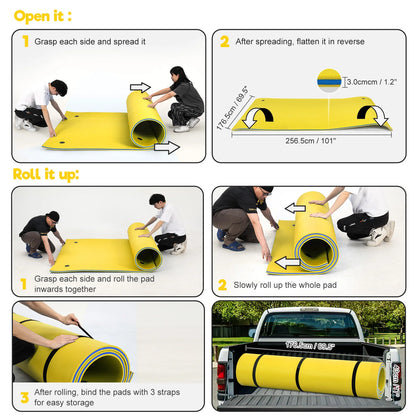 9X6ft Mattress For Swimming  Floating Bed Smooth Soft Comfortabl