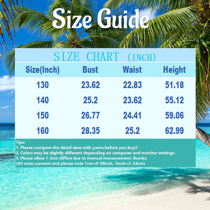 Kids Teen Girls Swimwear Three-piece Bikini Shorts