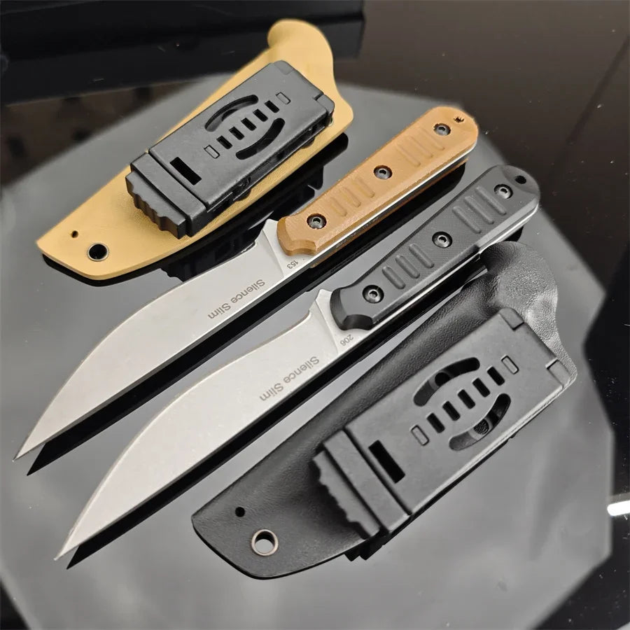 Fixed Blade Knife Steel  Hunting Outdoor Survival with Sheath
