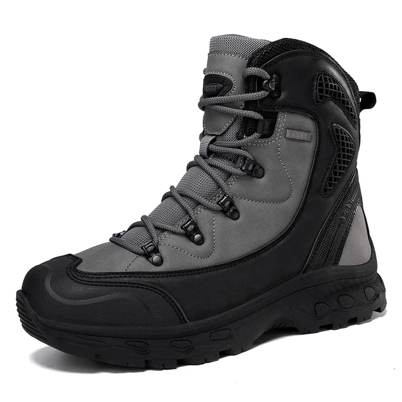 Men's mountain climbing motorcycle boots, outdoor hiking boots, CAMPING