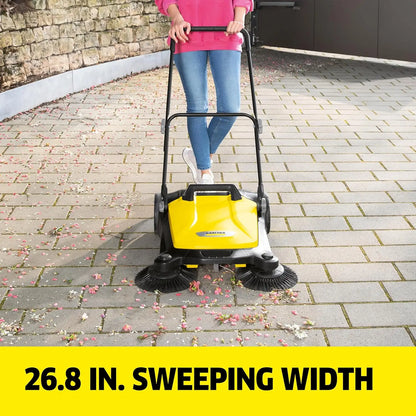 Walk Behind Outdoor Push Sweeper - 5X Faster Than a Push Broom