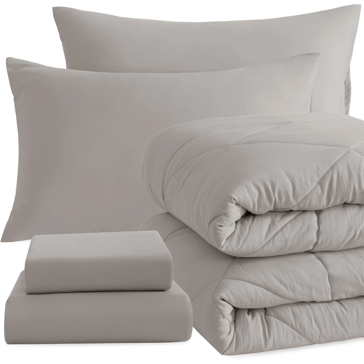 5 Piece Bedding Comforter Set. Breathable Bed in a Bag, Includes Comforter, Fitted Sheet, Top Sheet and Pillowcases