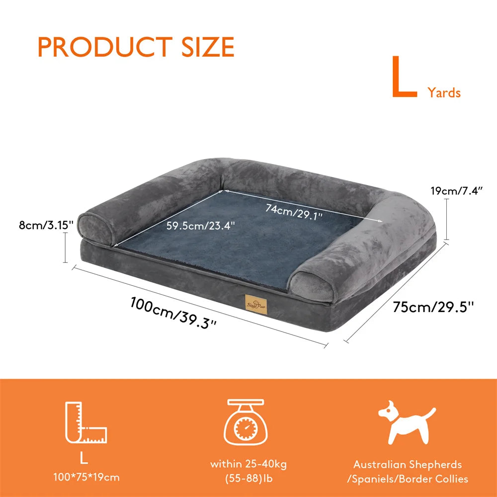 XXXL Large Calming Dog Bed Orthopedic Memory Foam Waterproof Removable Cover