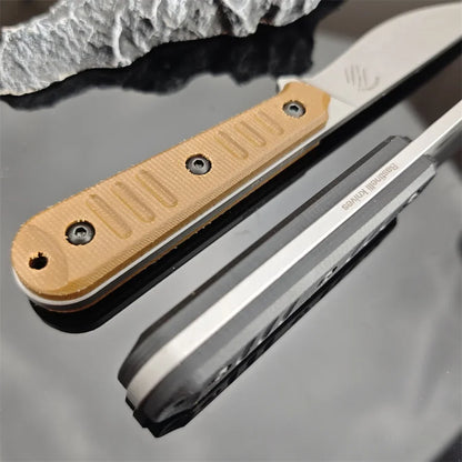 Fixed Blade Knife Steel  Hunting Outdoor Survival with Sheath