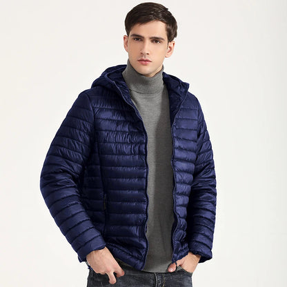Lightweight Puffer Down Jackets for Men, Warm Parka, Windproof Coat, Casual Outerwear, Autumn and Winter Fashion Jacket