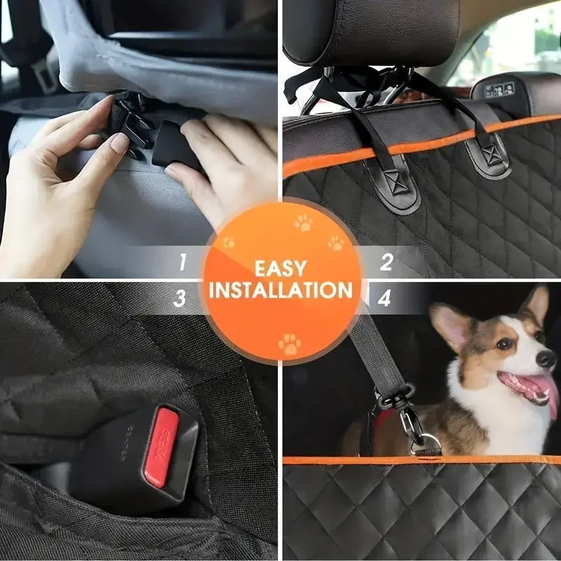 Dog Car Seat Cover for Pets 100% Waterproof Nonslip Durable Soft Back