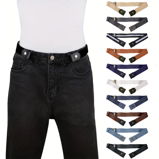 Elastic Belt Without Buckle Canvas Women Belt Stretch