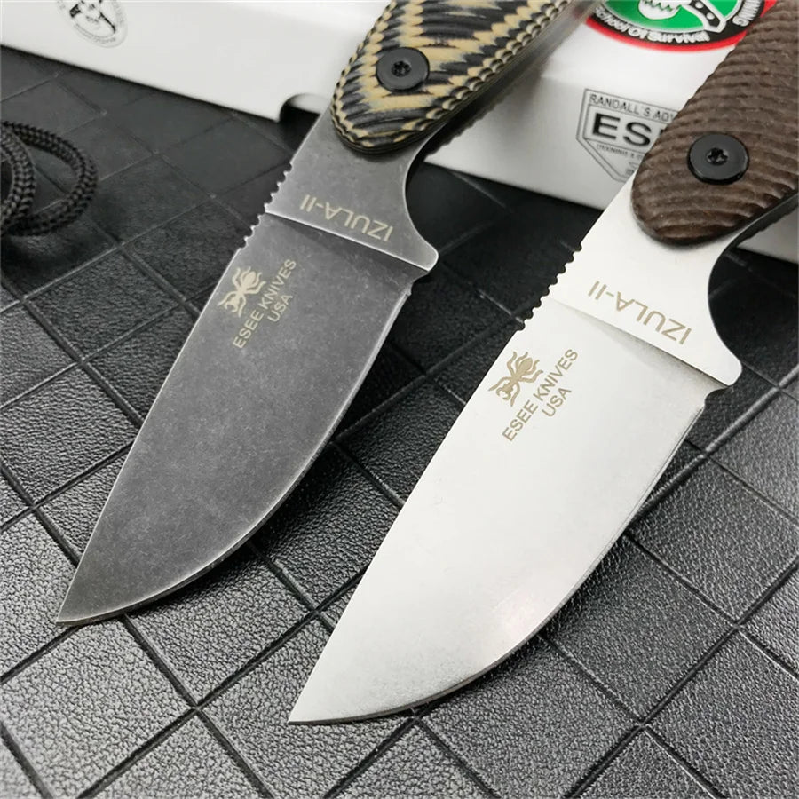 G10 Handle Outdoor Fixed Blade Wilderness Survival Hunting Straight Knives with Sheath