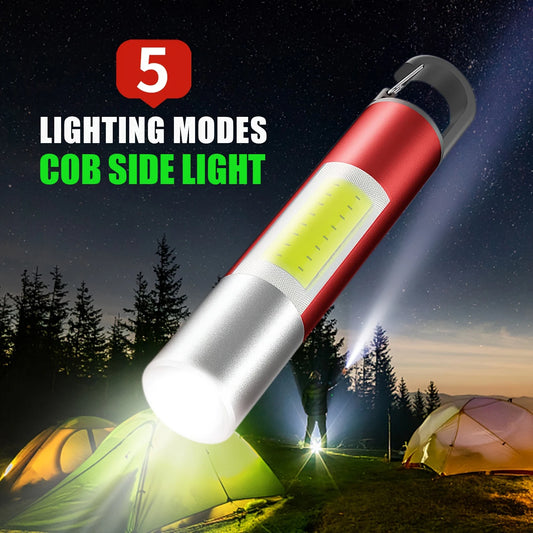 LED Super Bright Flashlight  Mini Portable USB Rechargeable
