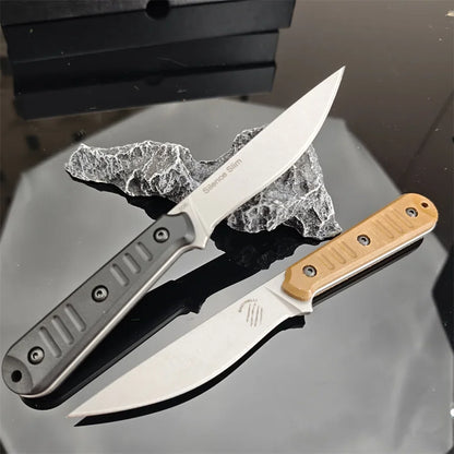 Fixed Blade Knife Steel  Hunting Outdoor Survival with Sheath