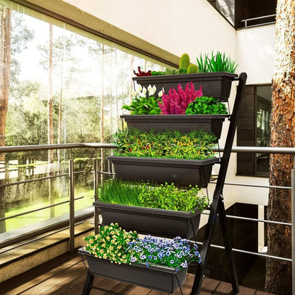 multi-tier vertical gardening system:  herb and vegetable planter for indoor and outdoor growing