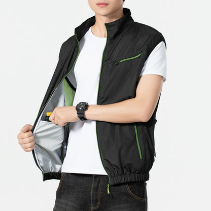 Summer Sport Fan Air Condition Cool Man Woman Outdoor Vest Clothes Jacket Sun Windbreaker Fishing