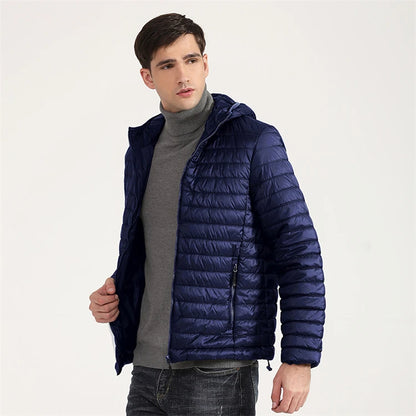 Lightweight Puffer Down Jackets for Men, Warm Parka, Windproof Coat, Casual Outerwear, Autumn and Winter Fashion Jacket