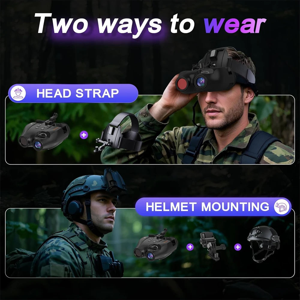 Digital Night Vision Binoculars 1080P Full HD Infrared Hunting Camera 300M 5X Optical For Total Darkness Surveillance