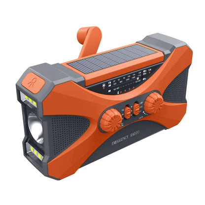 Outdoors AM/FM Radio Dual Speaker 10000mAh Rechargeable Stereo Solar Emergency Hand Crank Weather Radio