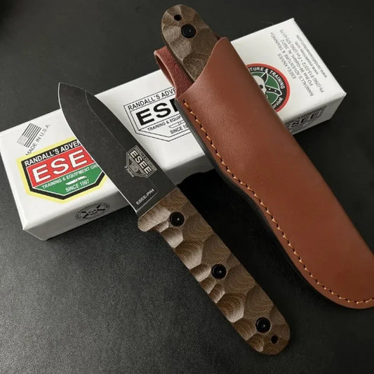 Straight Knife Hemp Handle Blade Outdoor Hunting Sharp Cutting Multi-functional Tactical Knives