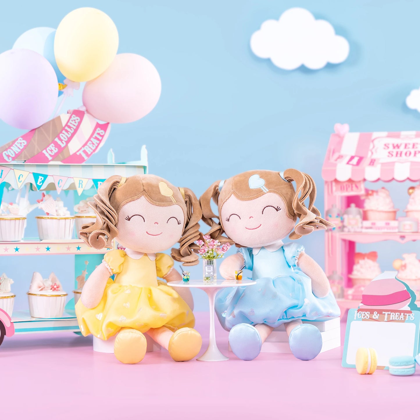 Plush toys Baby Girls Gift Plush Dolls  Birthday Gifts Doll Collection 16 Inches-Light and Purple Christmas Gifts