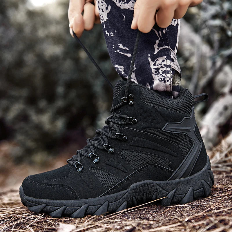 Men's lightweight side zipper boots outdoor hiking
