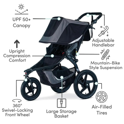Revolution Flex 3.0 Jogging Stroller, Graphite Black