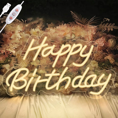 USB Powered Pink LED Neon Light with Adjustable Brightness,Light Up Sign for Party Decor&Christmas Gifts