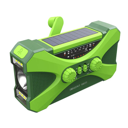Outdoors AM/FM Radio Dual Speaker 10000mAh Rechargeable Stereo Solar Emergency Hand Crank Weather Radio