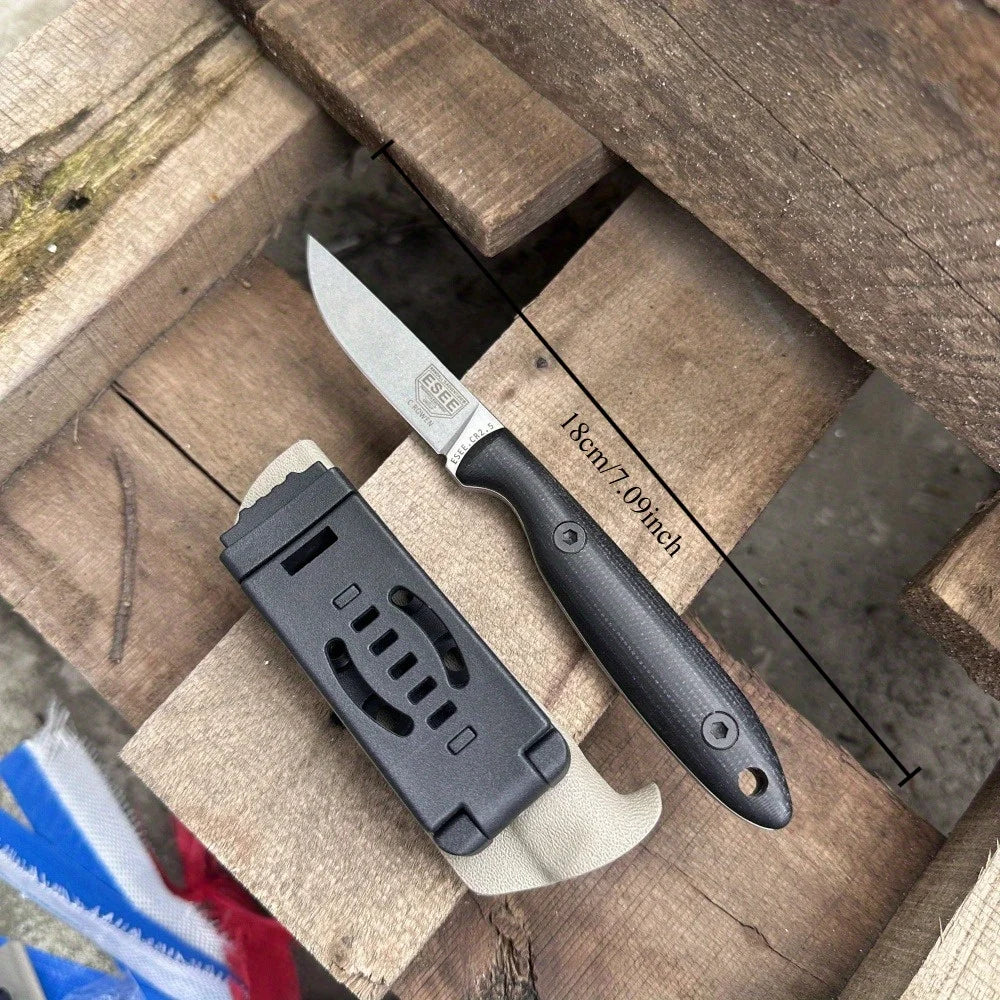 Portable Small Straight Knife  Steel Blade  Handle Outdoor Camping Wilderness  Hunting Knife Men's Gift