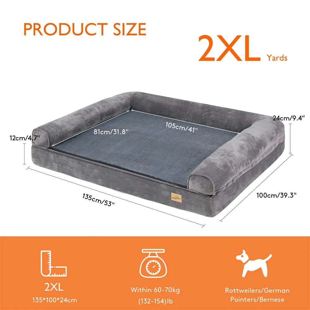 XXXL Large Calming Dog Bed Orthopedic Memory Foam Waterproof Removable Cover