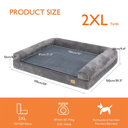 XXXL Large Calming Dog Bed Orthopedic Memory Foam Waterproof Removable Cover