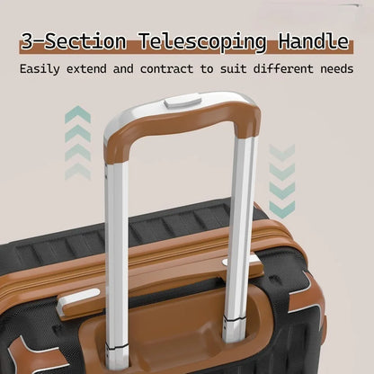 7 Piece Luggage Set, Hard Shell Carry on Travel Suitcases with Spinner Wheels and TSA Lock