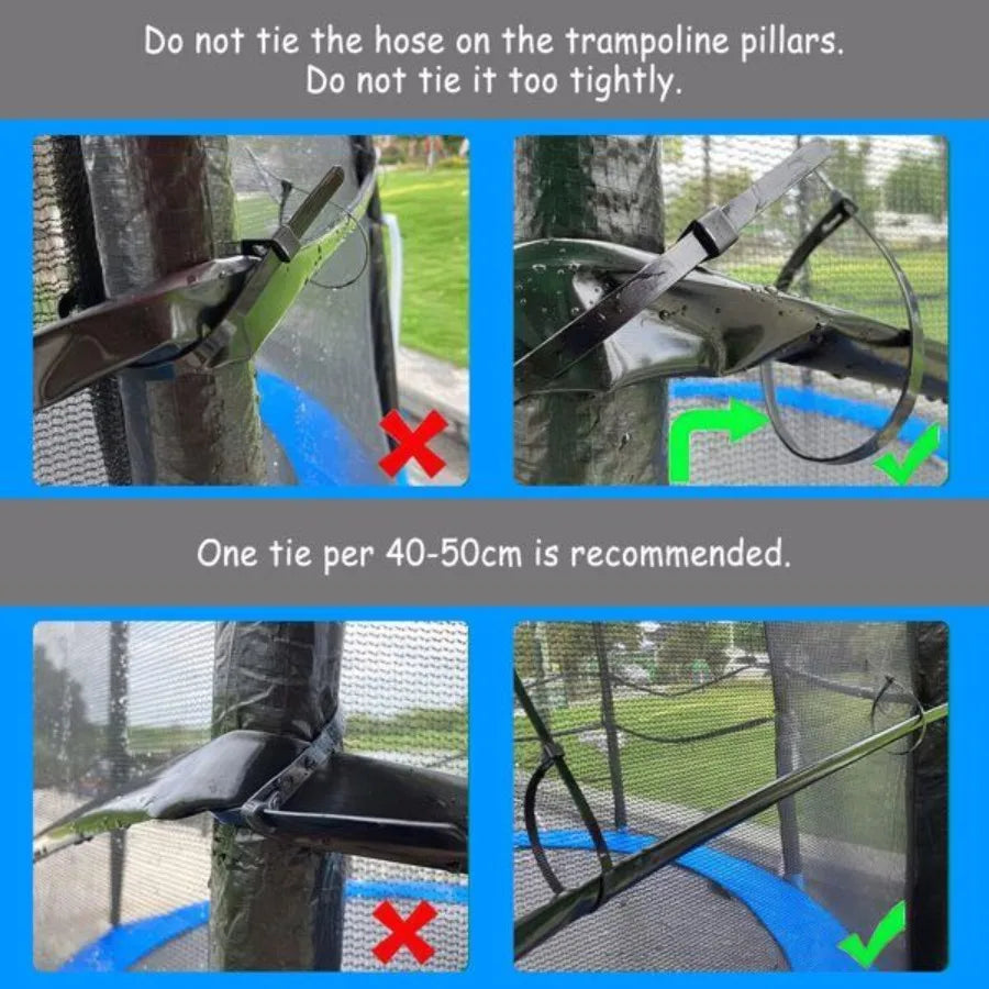 Trampoline Sprinkler  for Outdoor Water Game Toys for Backyard Boys Girls Summer Fun 39ft