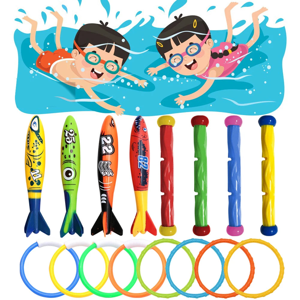 4Pcs Pool Games Sinking  Multicolor Underwater Diving