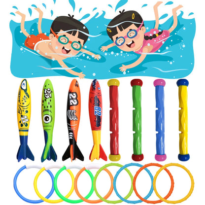 4Pcs Pool Games Sinking  Multicolor Underwater Diving