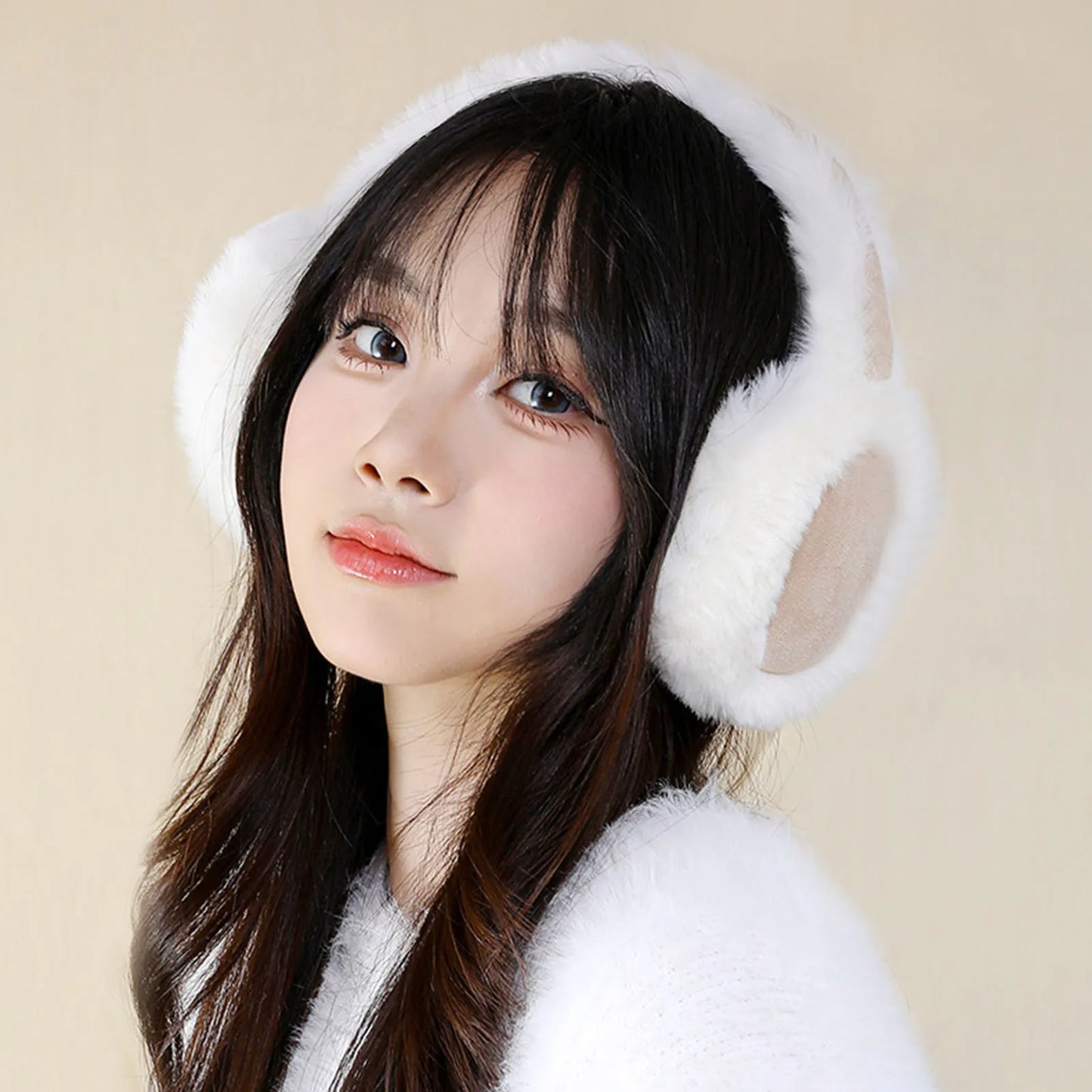 Women Foldable Winter Earmuffs Outdoor Wind-resistant for Cycling Bicycle Motorcycle MIAO-US