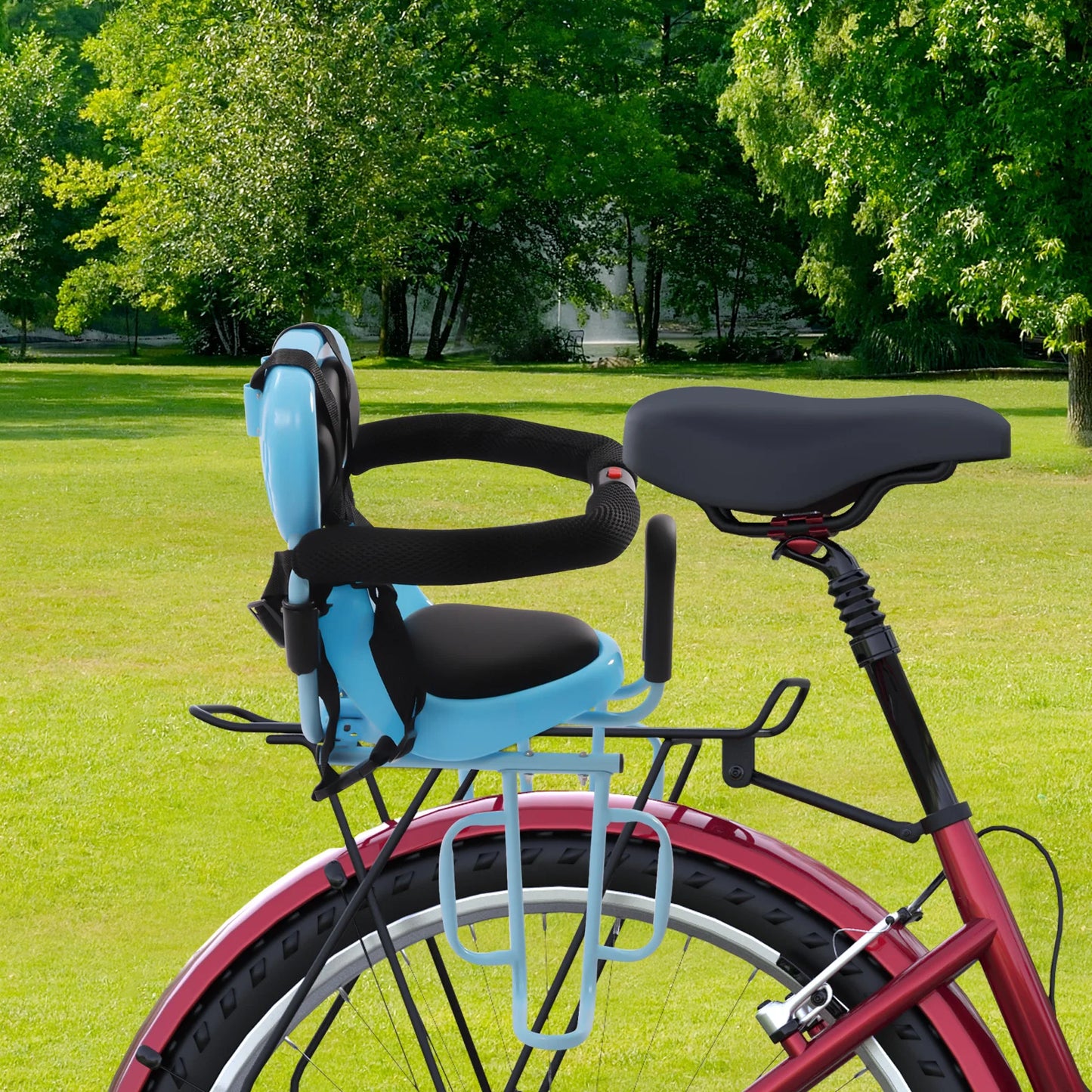 Child Bike Seat Rear Back Safety For Kids Rest Cushion Carrier Rack