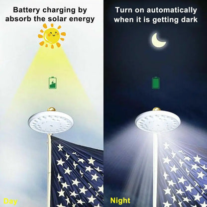 Outdoor Solar Lights: Ideal for Flagpoles, Camping Tents, Gardens, Umbrella Tops - Waterproof & Durable