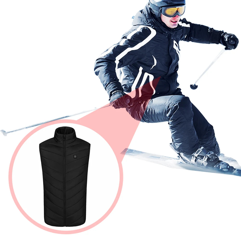 9 Heating Zones Electric Jackets Winter Sportswear  Men and Women Outdoor Skiing Hiking