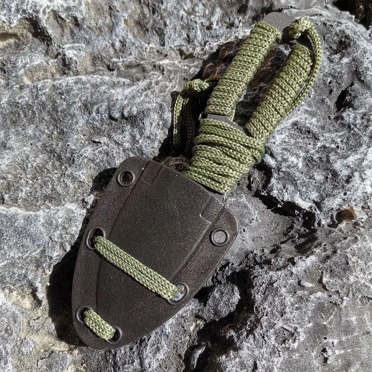 Outdoor Camping Knife - 5.1" Semi-Serrated EDC Blade, Lightweight