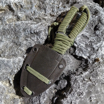 Outdoor Camping Knife - 5.1" Semi-Serrated EDC Blade, Lightweight