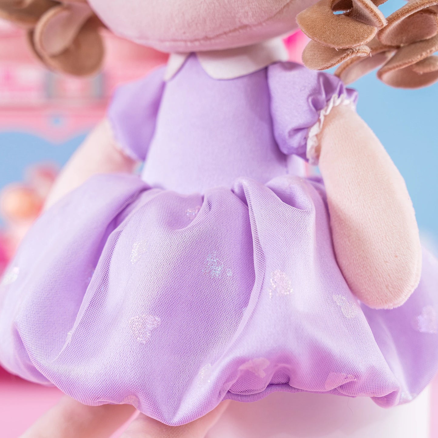 Plush toys Baby Girls Gift Plush Dolls  Birthday Gifts Doll Collection 16 Inches-Light and Purple Christmas Gifts