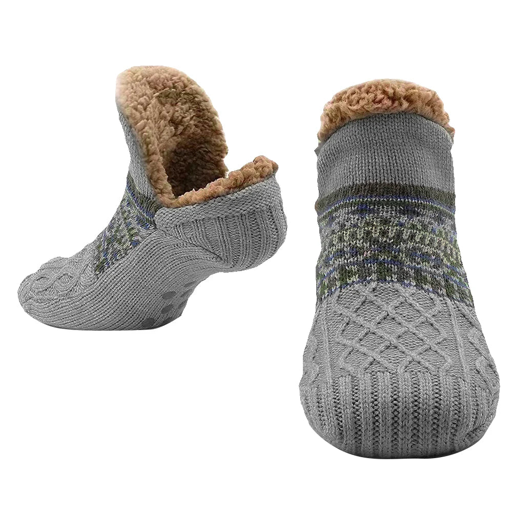Men Women Winter Indoor Home Slippers Socks Non Slip Fuzzy Floor Socks Warm Thick Thermal Socks Soft for Christmas