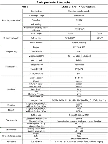 Thermal Imager Infrared Night Vision Aiming for Hunting Outdoor Adjustable Focus Infrared Thermal Camera Scope Riflescope