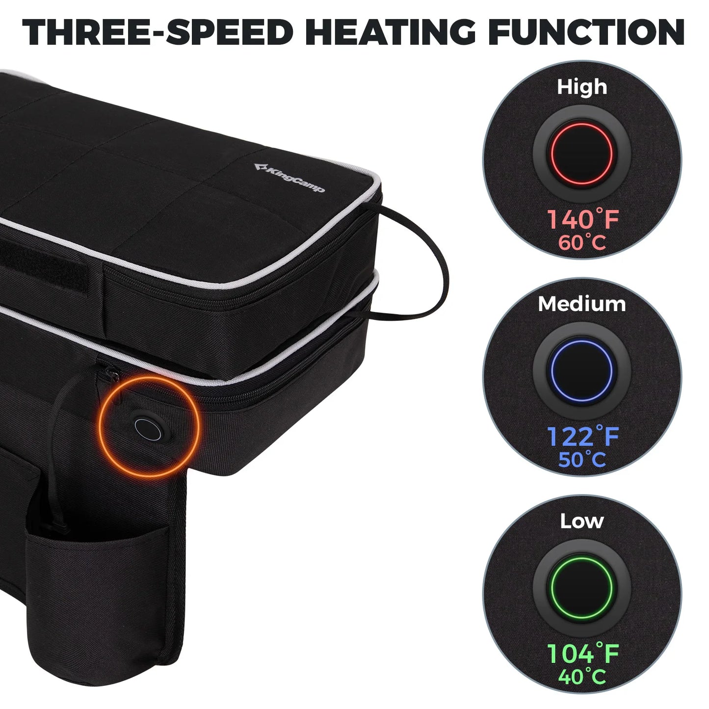 Heated Seat Cushion Seat, 3 Heating Levels, Foldable and Removable, Quick Heating