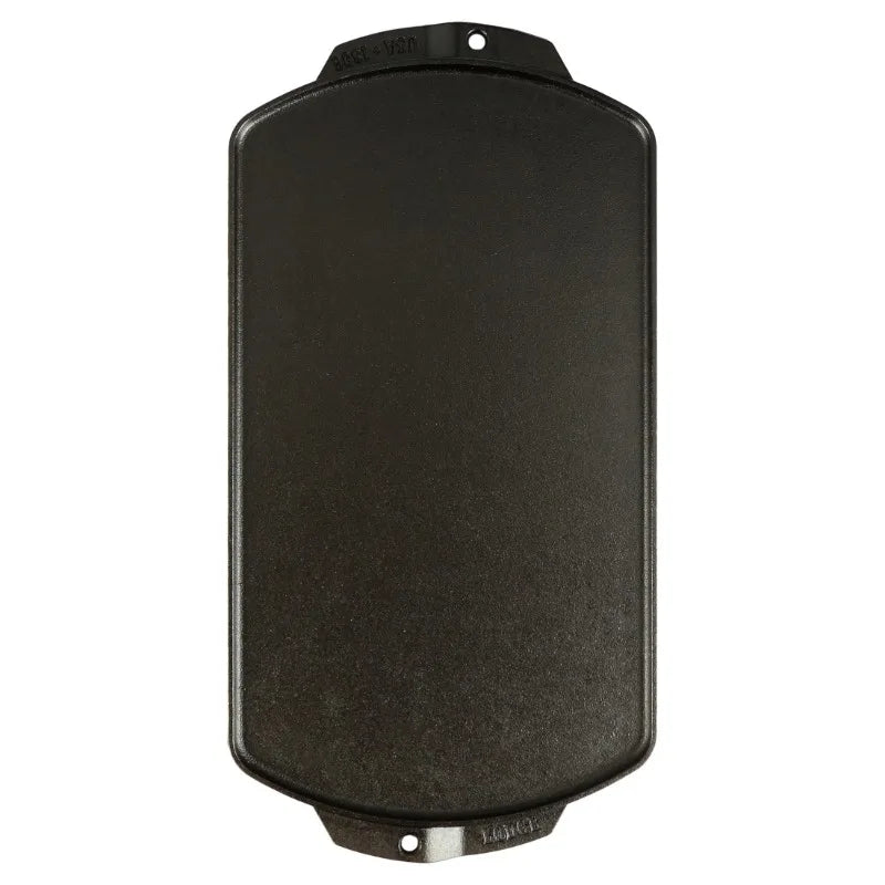 Seasoned Cast Iron Reversible Grill/Griddles are Durable for High-Temperature Cooking and Grilling