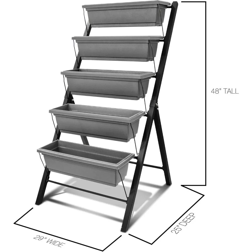 multi-tier vertical gardening system:  herb and vegetable planter for indoor and outdoor growing